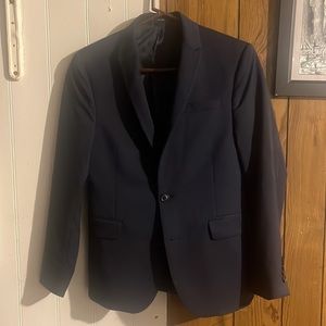 J. Ferrar mens dark navy blue suit.